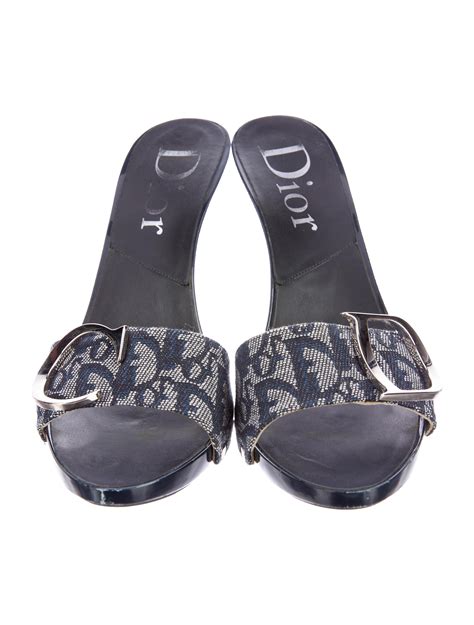 dior slidss|Dior satin sandals.